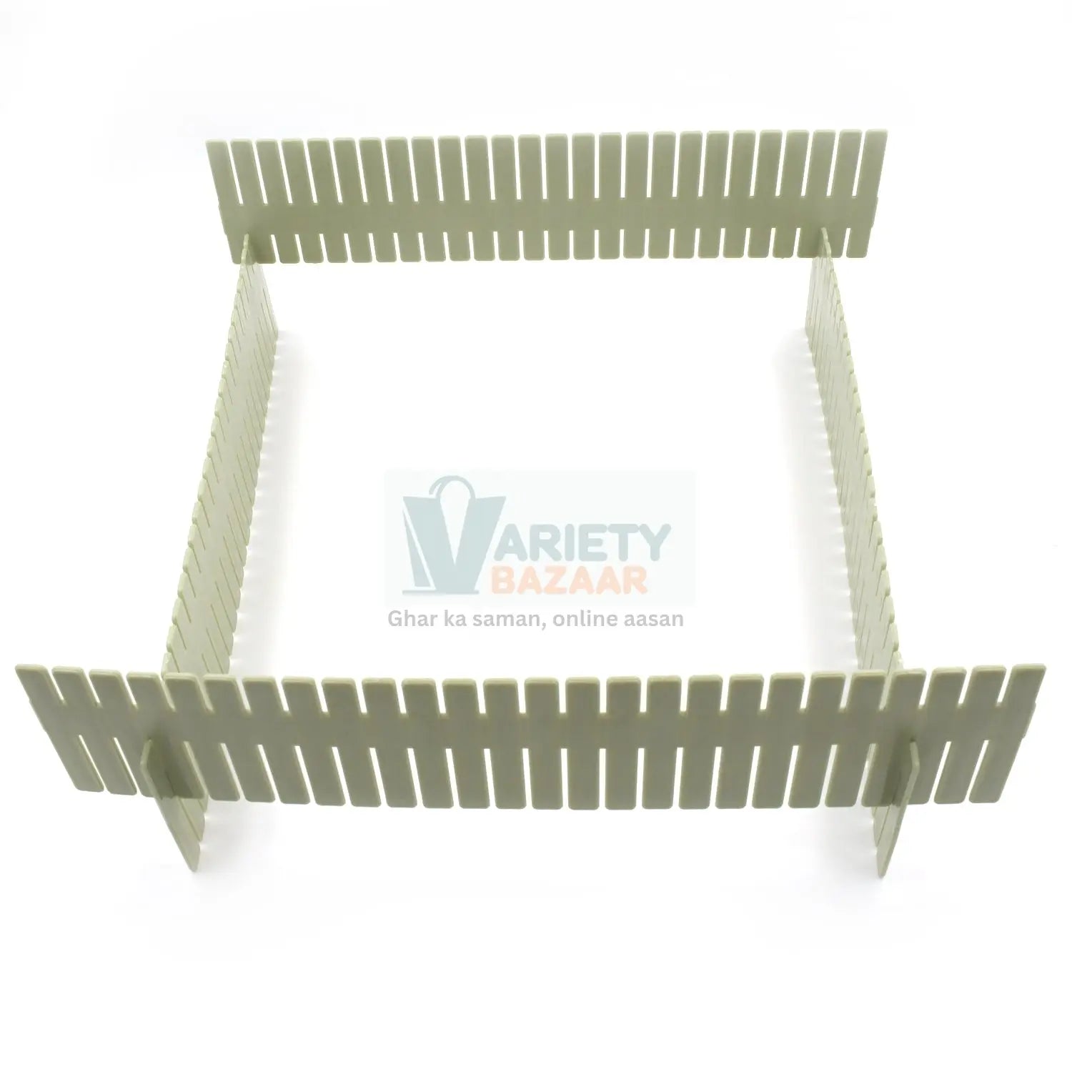 4146 Storage Box Drawer Organizer Drawer Cupboard Divider | Grid Closet Sorting Partition | Plastic Strips Separators box organizer (4 Pc Set ) Travel Sahayak