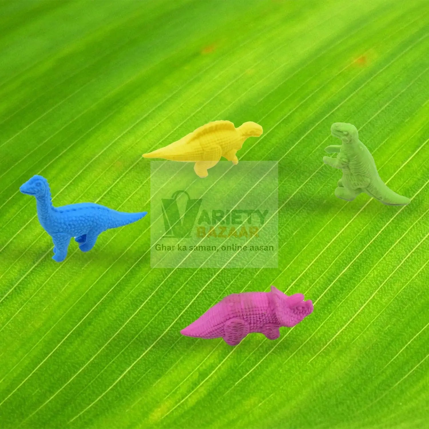 4310 Small Dinosaur Shaped Erasers Animal Erasers for Kids, Dinosaur Erasers Puzzle 3D Eraser, Desk Pets for Students, Soft Non-Dust Stationery Activity Toy, for School Supplies (4 Pc Set) Travel Sahayak