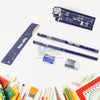 4643 Mix Design Cartoon Wooden Pencil Set, Stationary Set 5 in 1 Items Educational Item for School Going Kids, Stationary Set for Girls Boys/Stationary for School/Gift Pack for Girls Kids/Birthday Gift Kids (5 Pc Set ) Travel Sahayak