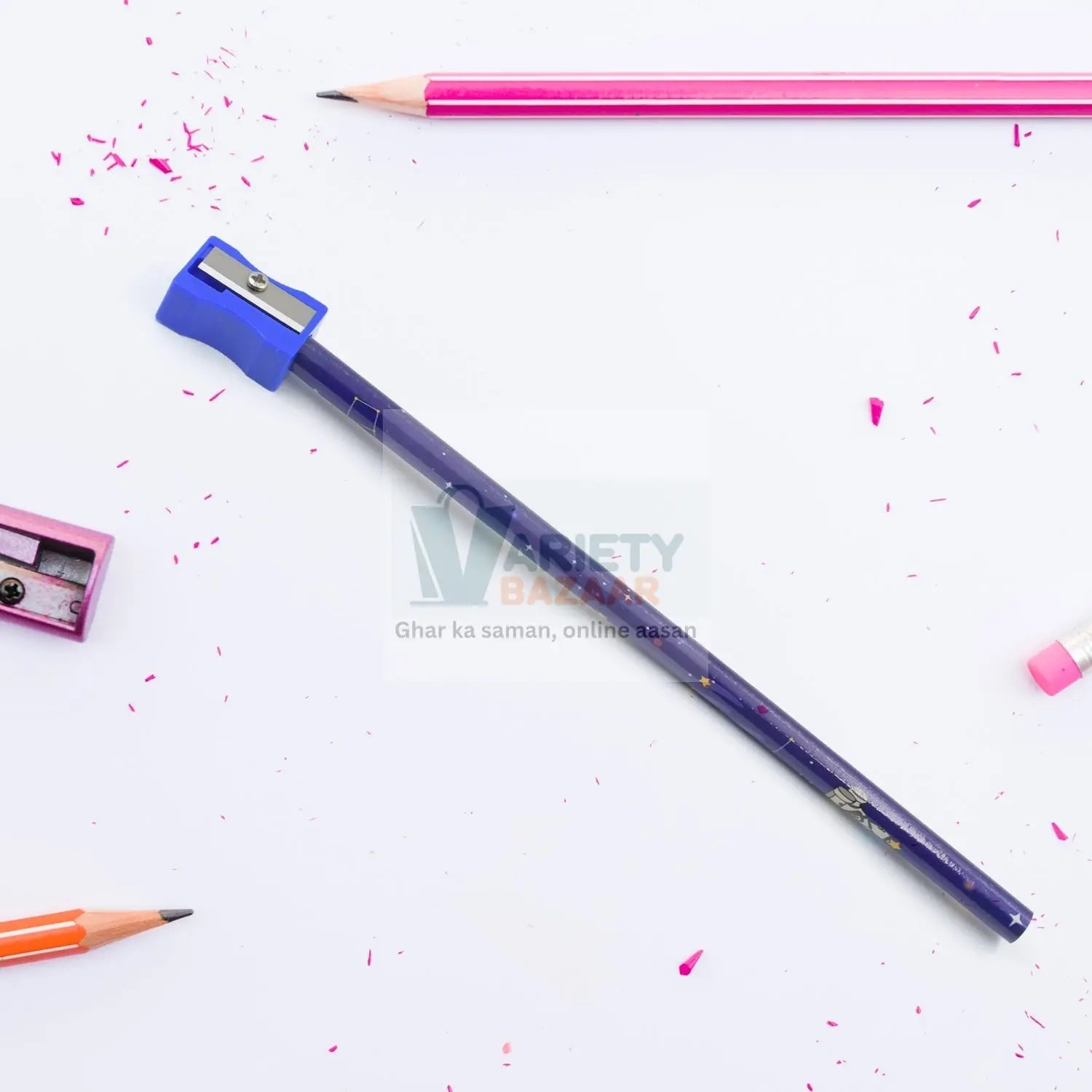 4643 Mix Design Cartoon Wooden Pencil Set, Stationary Set 5 in 1 Items Educational Item for School Going Kids, Stationary Set for Girls Boys/Stationary for School/Gift Pack for Girls Kids/Birthday Gift Kids (5 Pc Set ) Travel Sahayak