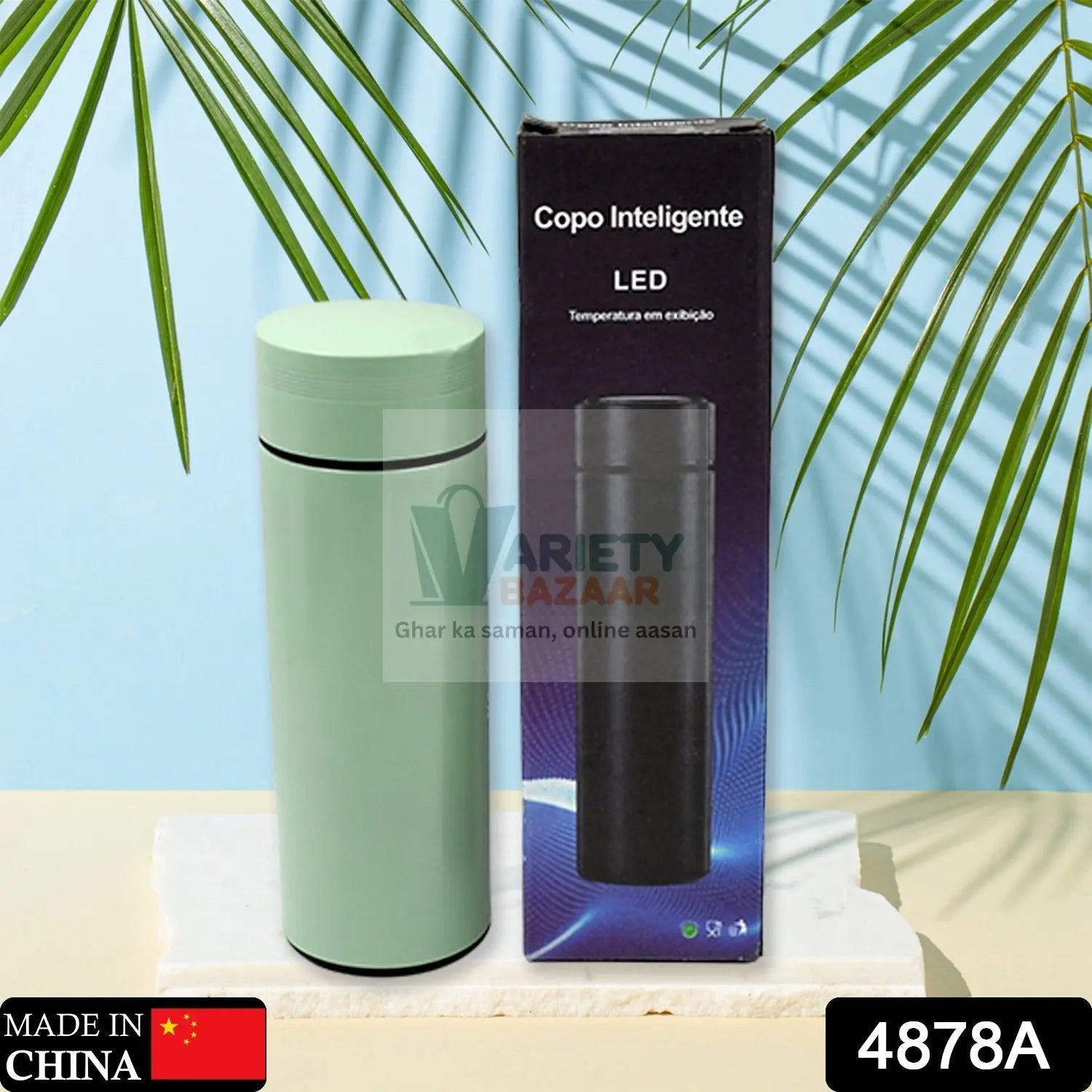 4878A Stainless Steel BPA-Free Leak Proof Double Walled Vacuum Insulated Cold and Warm Water Bottle Travel Sahayak