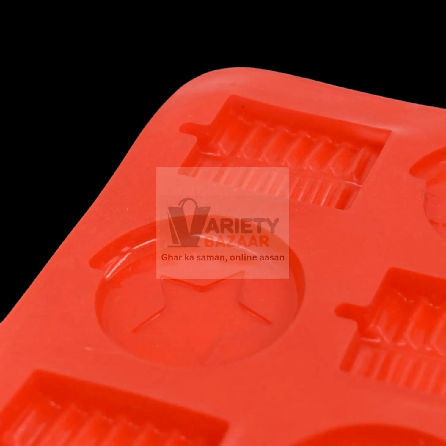 4882 6cavity Chocolate Mould Tray | Cake Baking Mold | Flexible Silicon Ice Cupcake Making Tools Travel Sahayak