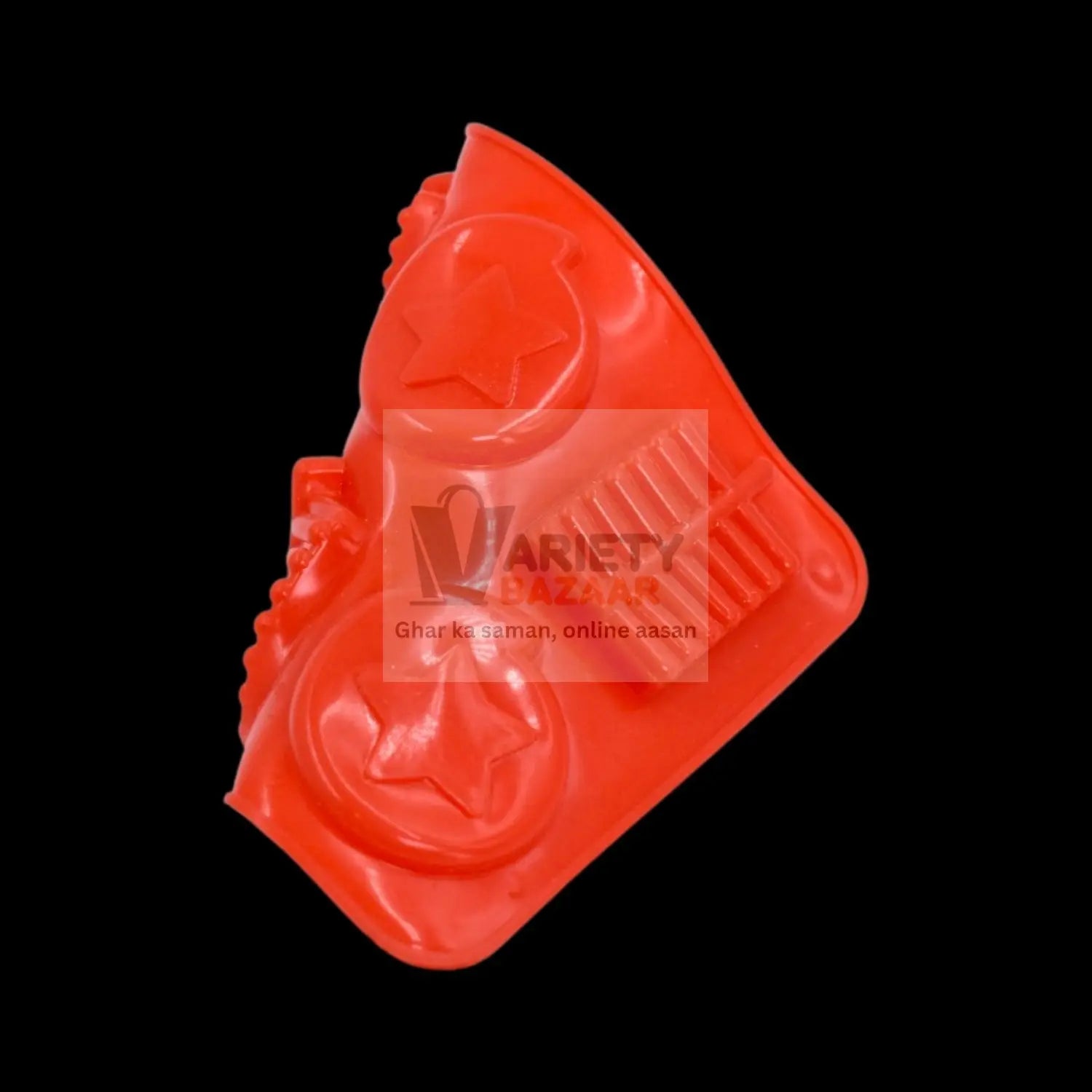 4882 6cavity Chocolate Mould Tray | Cake Baking Mold | Flexible Silicon Ice Cupcake Making Tools Travel Sahayak