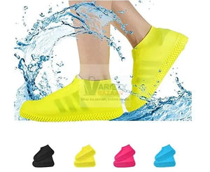 4919 Shoe Cover (small size) for rain Reusable Antiskid Waterproof Boot Cover Shoe Protector for Bike Silicone (1 Pair) Travel Sahayak