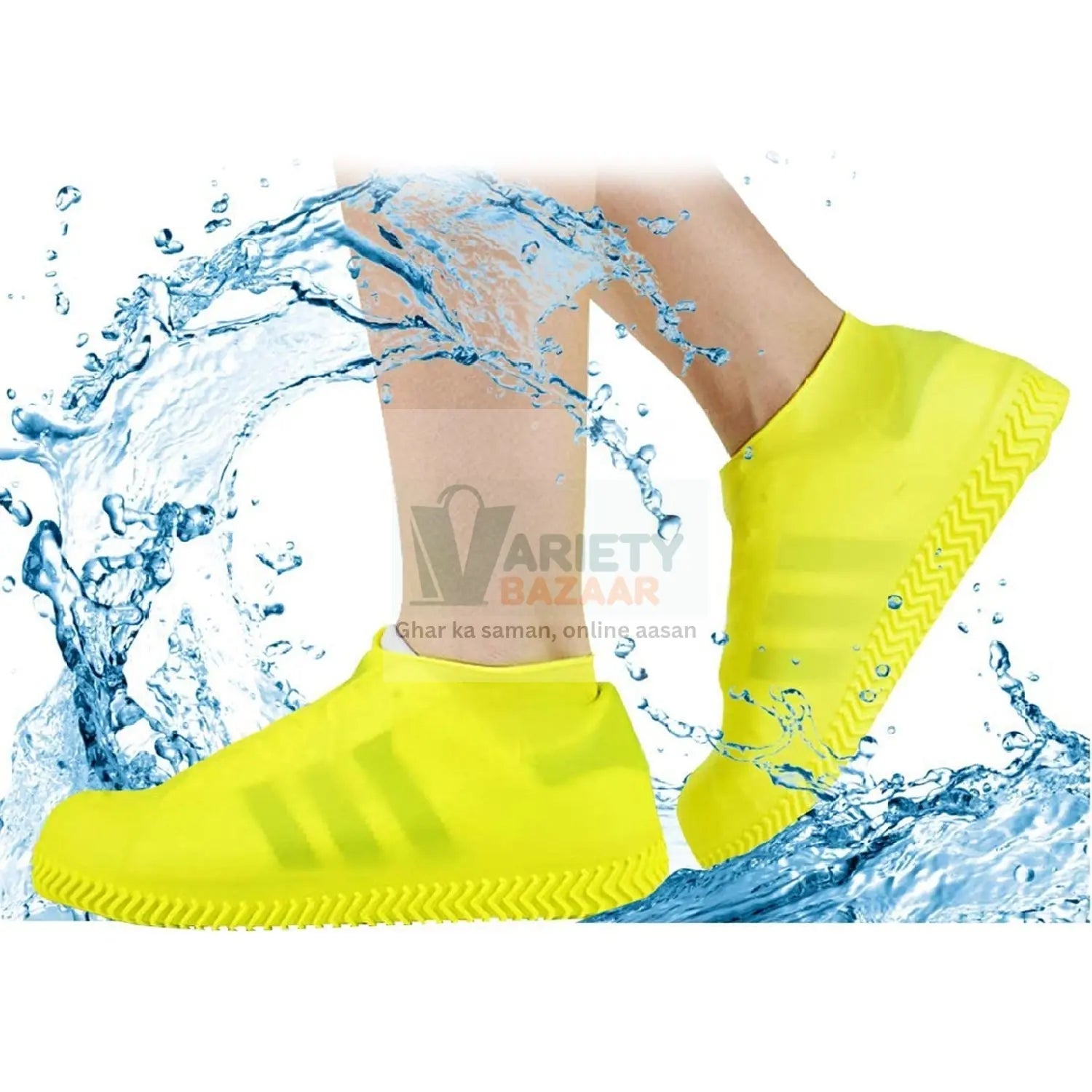 4919 Shoe Cover (small size) for rain Reusable Antiskid Waterproof Boot Cover Shoe Protector for Bike Silicone (1 Pair) Travel Sahayak
