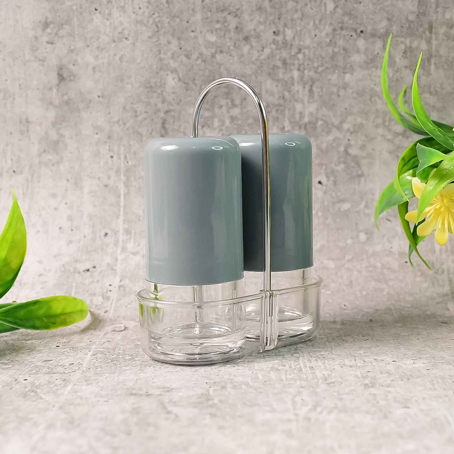 Apex Victory Salt  Pepper Dispenser Set  2 Pcs Acrylic Seasoning Shaker