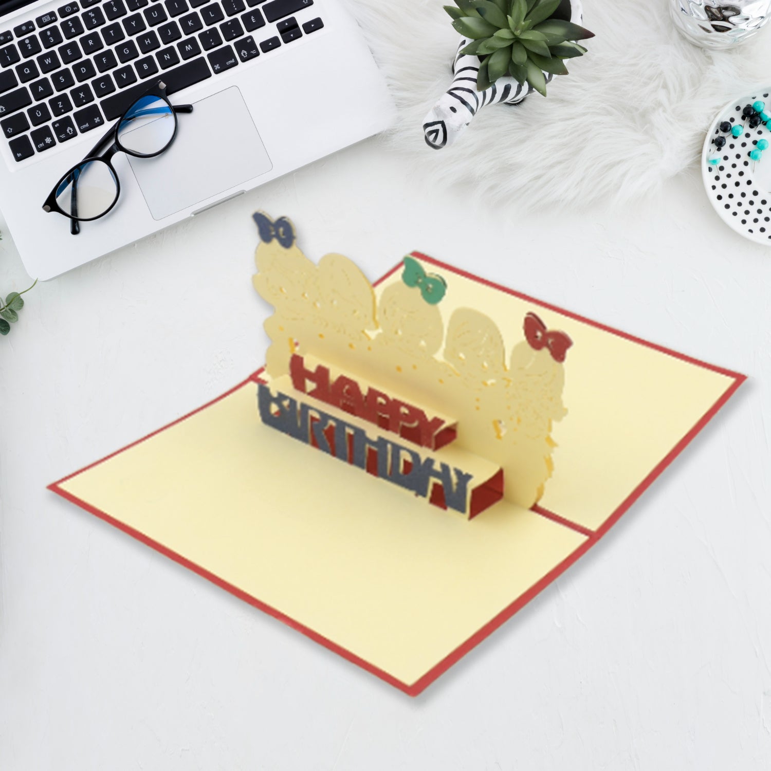 3D Pop-Up Greeting Card (1 Pc): Birthday travel sahayak