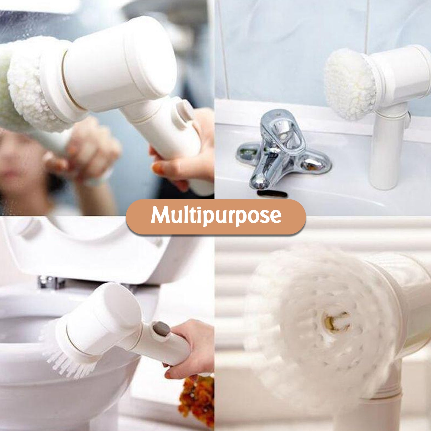 5in1 Home Kitchen Electric Cleaning Brush, Electric Spin Scrubber Variety Bazaar