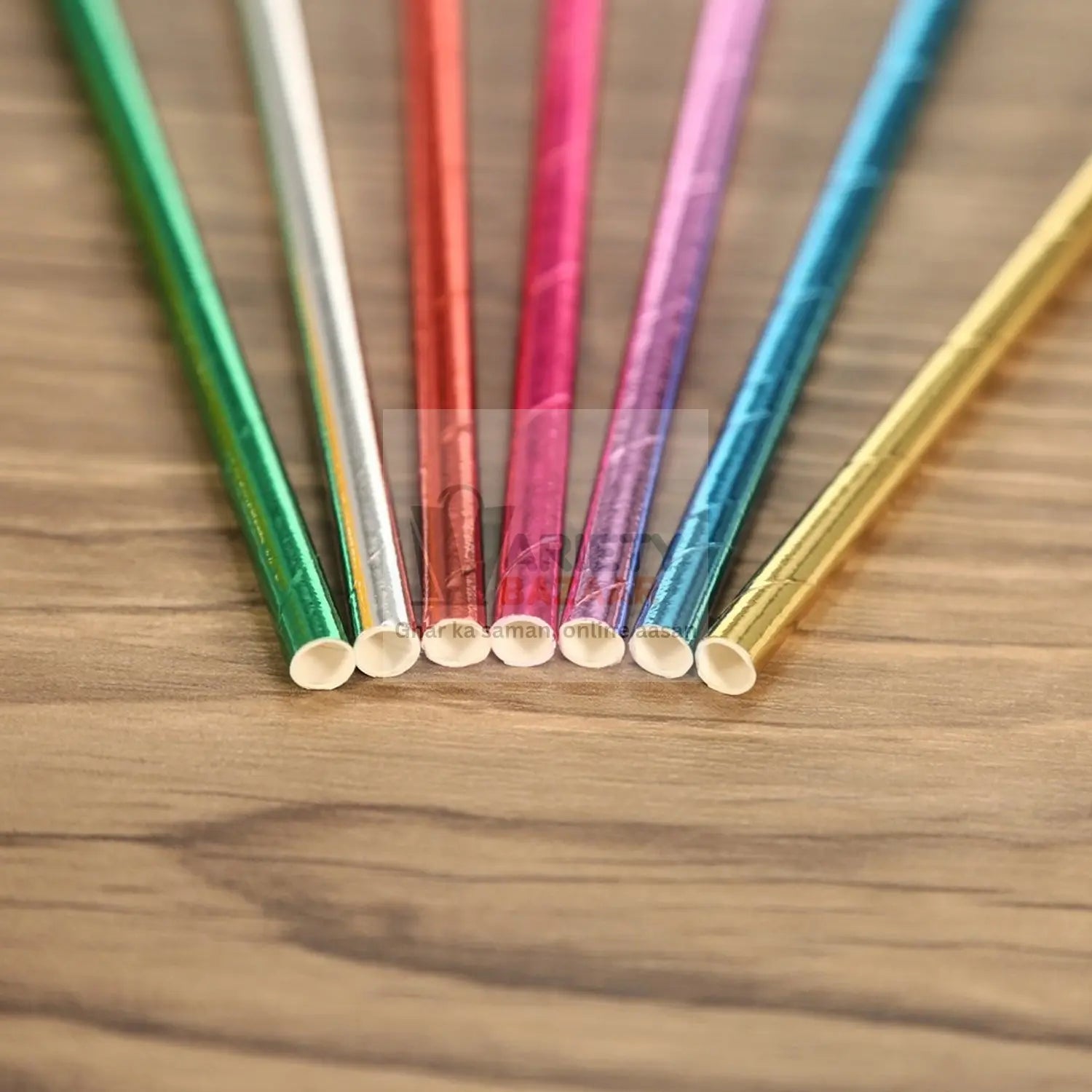 5519 Home Paper Straws Durable & Eco-Friendly Colorful - Drinking Straws & Party Decoration Supplies, Adorable Solid Color Food Grade Paper Straws for Birthday, Wedding, Baby Shower Celebration (25 Pcs Set) Travel Sahayak