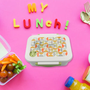 5855 Lunch Box 3 Compartment With Leak Proof Lunch Box & 1 spoon, For School & Office Use Travel Sahayak