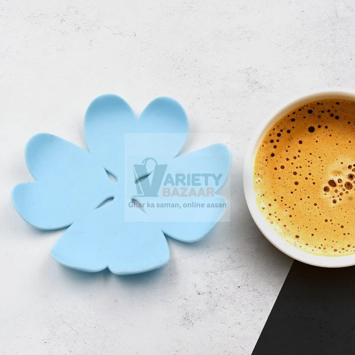 5860 Heat Resistant Coasters for Type of Glasses Mugs Coffee, Coaster with Durable Plastic Material for Glass & Cup, Kitchen/Dining Table, Beautiful Plastic Coasters, Coffee Mugs& Glasses (6 Pc Set) Travel Sahayak