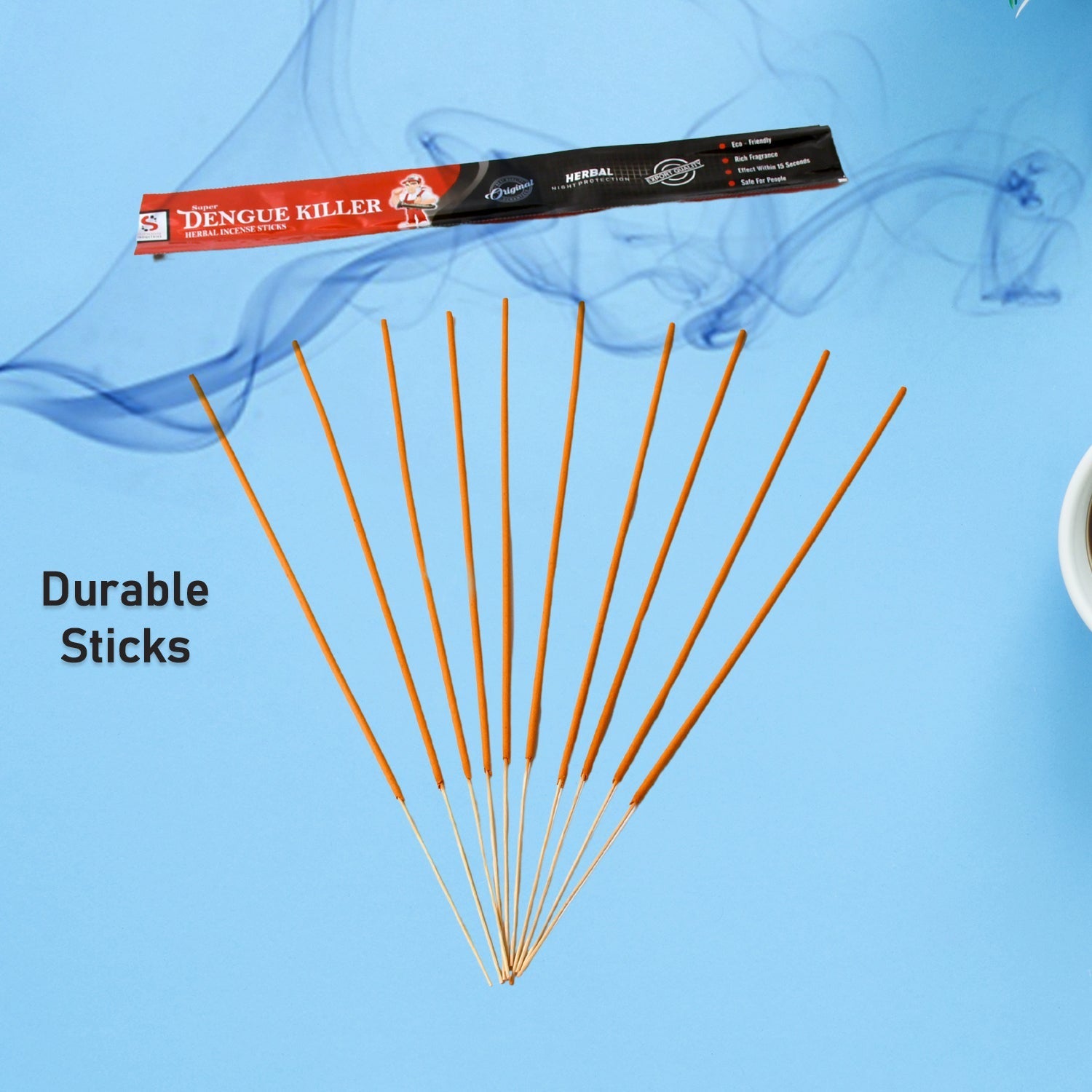 Mosquito Agarbatti Stick Herbal Mosquito Agarbatti 1 Box ( 12 Packet / 120 Sticks ) ( Incense Stick ) travel sahayak