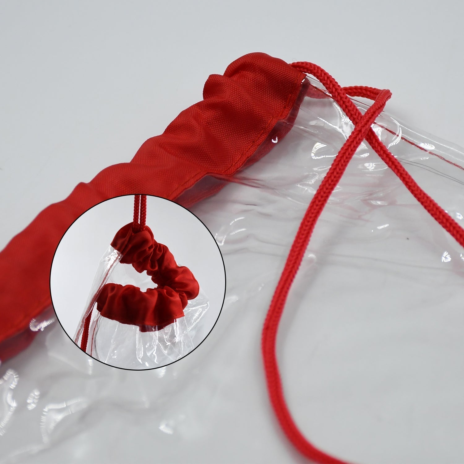 8005 Plastic Waterproof Pouch Transparent Stadium Bags Clear String Bag for Gym Concert Travel Beach Swimming Sport Travel Sahayak