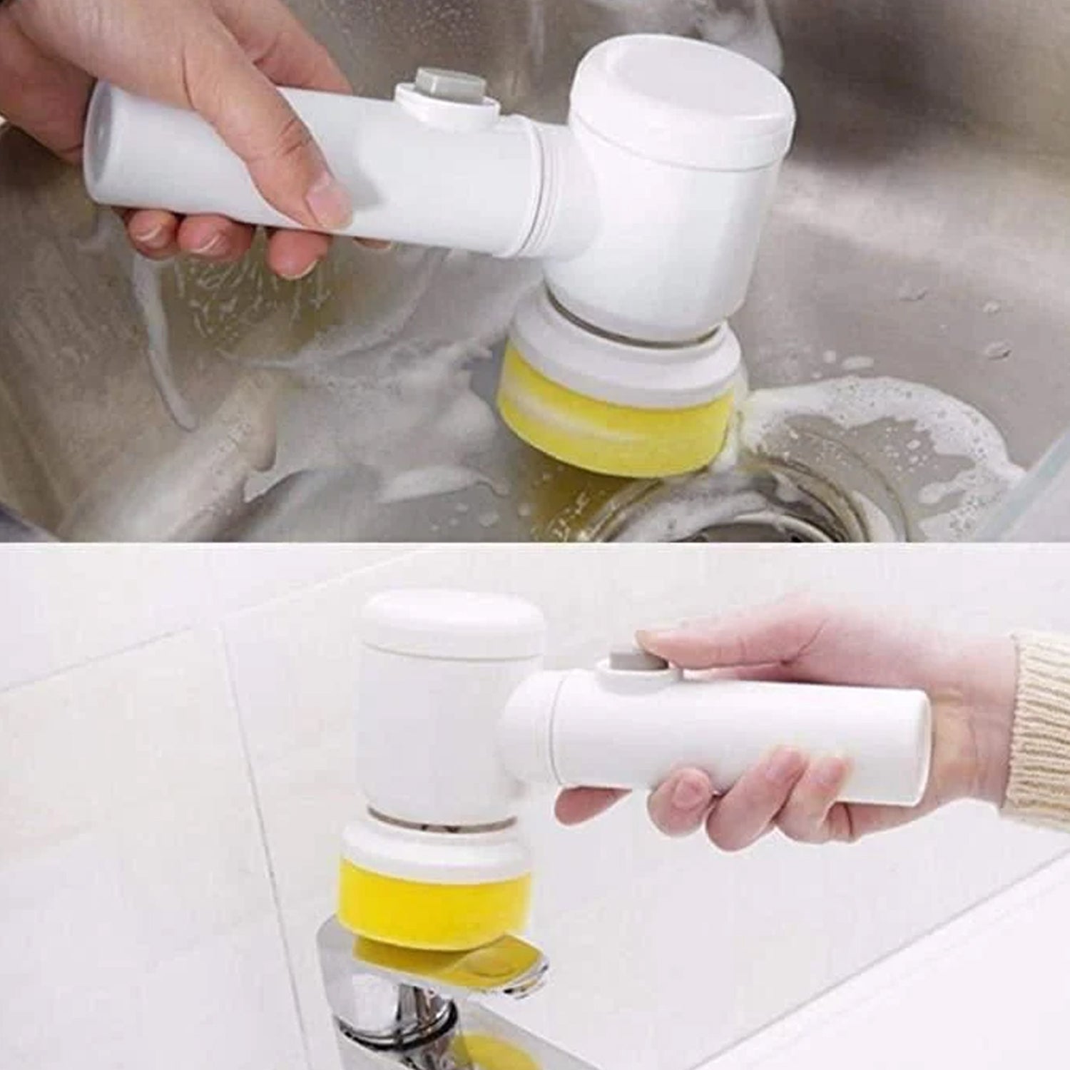 5in1 Home Kitchen Electric Cleaning Brush, Electric Spin Scrubber Variety Bazaar