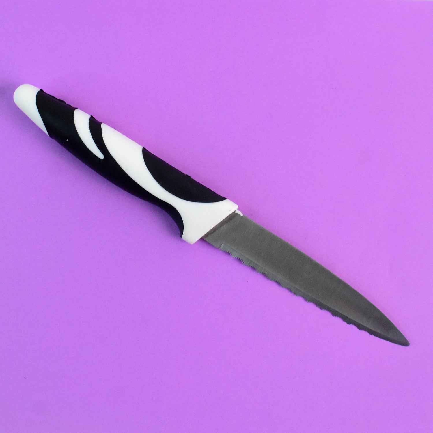 Ritu Stainless Steel Serrated Blade Zebra Kitchen Knife (1 Pc)