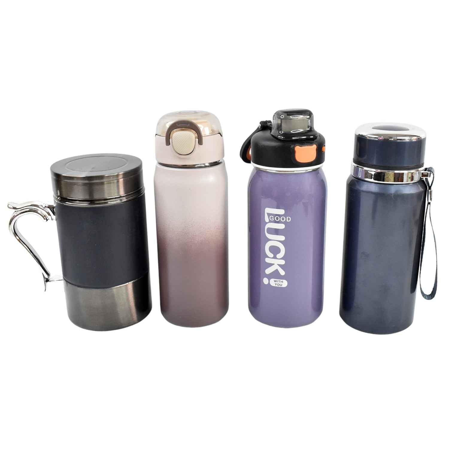 Stainless Steel Water Bottles Approx 600ml (Mix Design  Color  1 Pc)