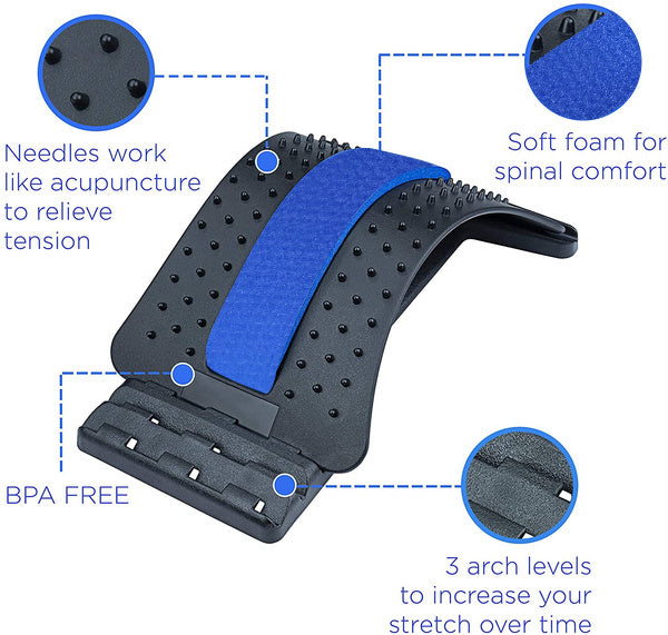 Multi-Level Back Stretcher Posture Corrector Device For Back Pain Relief Variety Bazaar