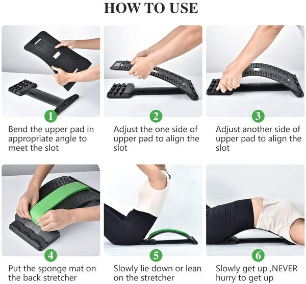 Multi-Level Back Stretcher Posture Corrector Device For Back Pain Relief Variety Bazaar