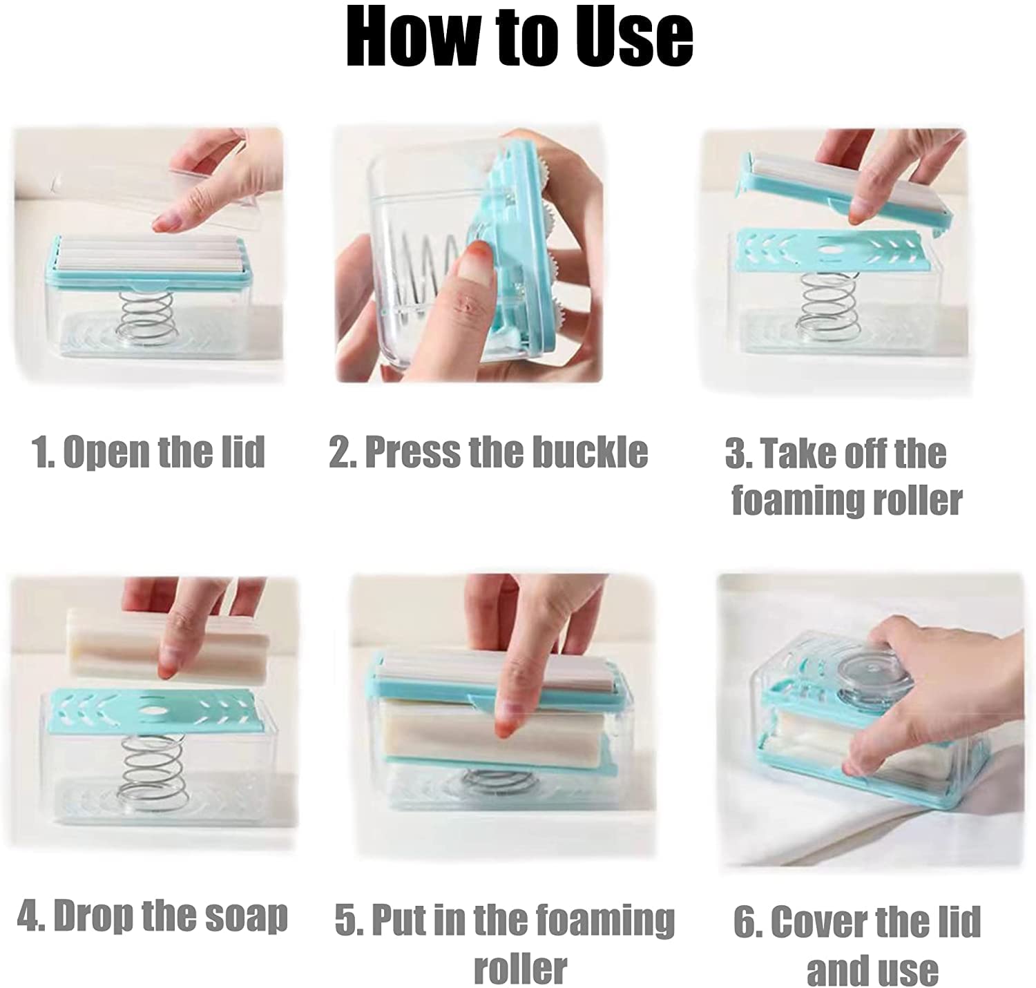 2-in-1 Portable Soap Dish & Dispenser: Roller, Drain Holes, Foaming Variety Bazaar