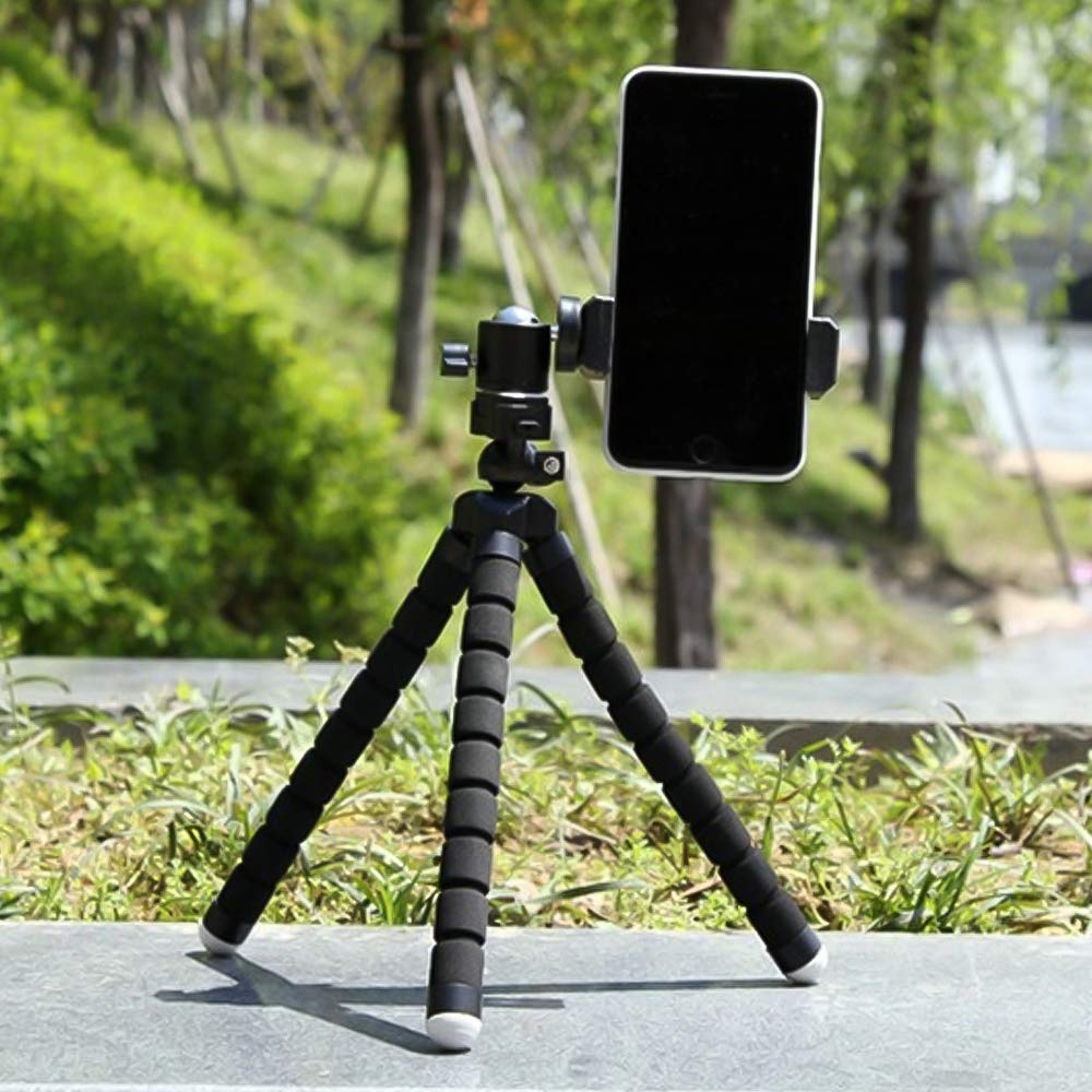 Portable Mini Octopus Tripod Stand with Phone Holder for Live Selfie, Mobile Phone Portable and Adjustable Stent Variety Bazaar