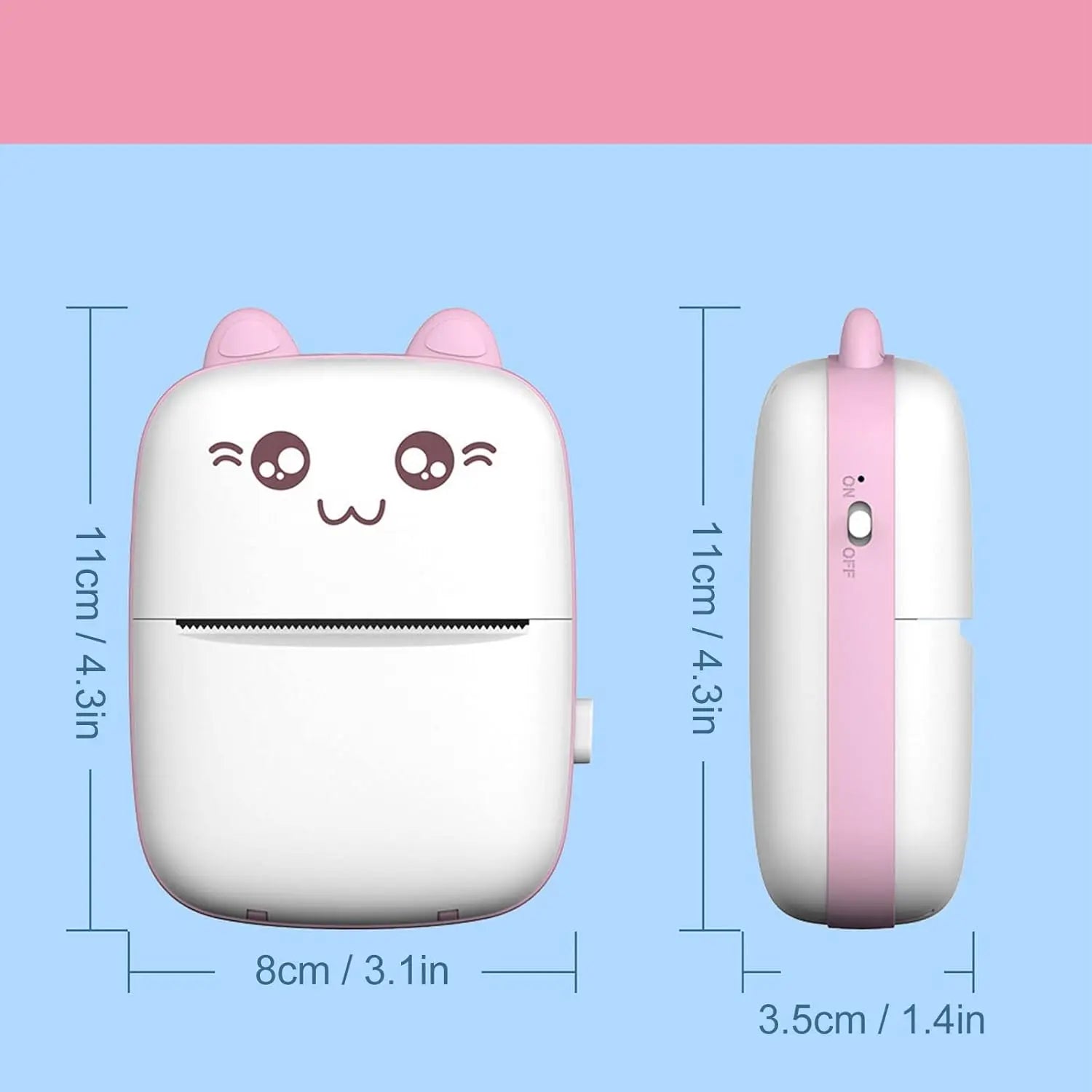 8838 Pocket Mini Printer, Mobile Phone Bluetooth Connection Wireless Mini Thermal Printer with Android or iOS APP for Pictures, Portable Smart Printer,Contains 1 Rolls Thermal Paper, with Fast Paper Output for Photo Image - varietybazaar.co.in