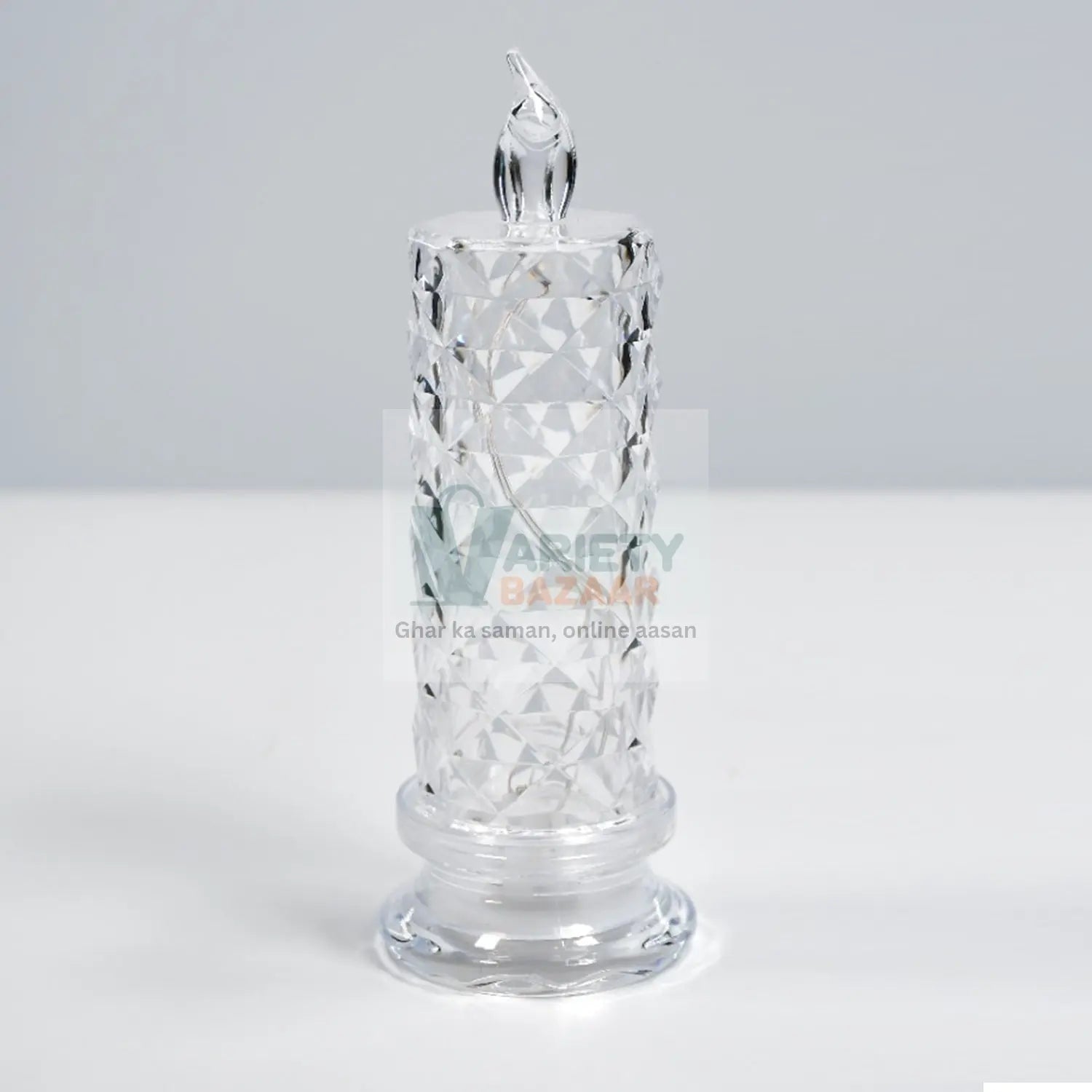 6241A Rose Candles for Home Decoration, Crystal Candle Lights Travel Sahayak