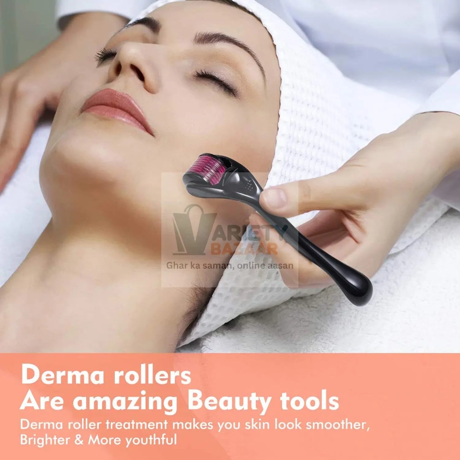 6601 Derma Roller Anti Ageing and Facial Scrubs & Polishes Scar Removal Hair Regrowth (0.75mm) Travel Sahayak