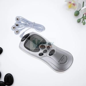 6728 Multifunctional Massager, Acupuncture Machine Electric Digital Therapy neck back electronic pulse full body massager Therapy Pulse Muscle Relax Massager & Meridian, 2 Electrode Pads,  health care equipment, Massager Set (Adapter Not Included) Travel Sahayak