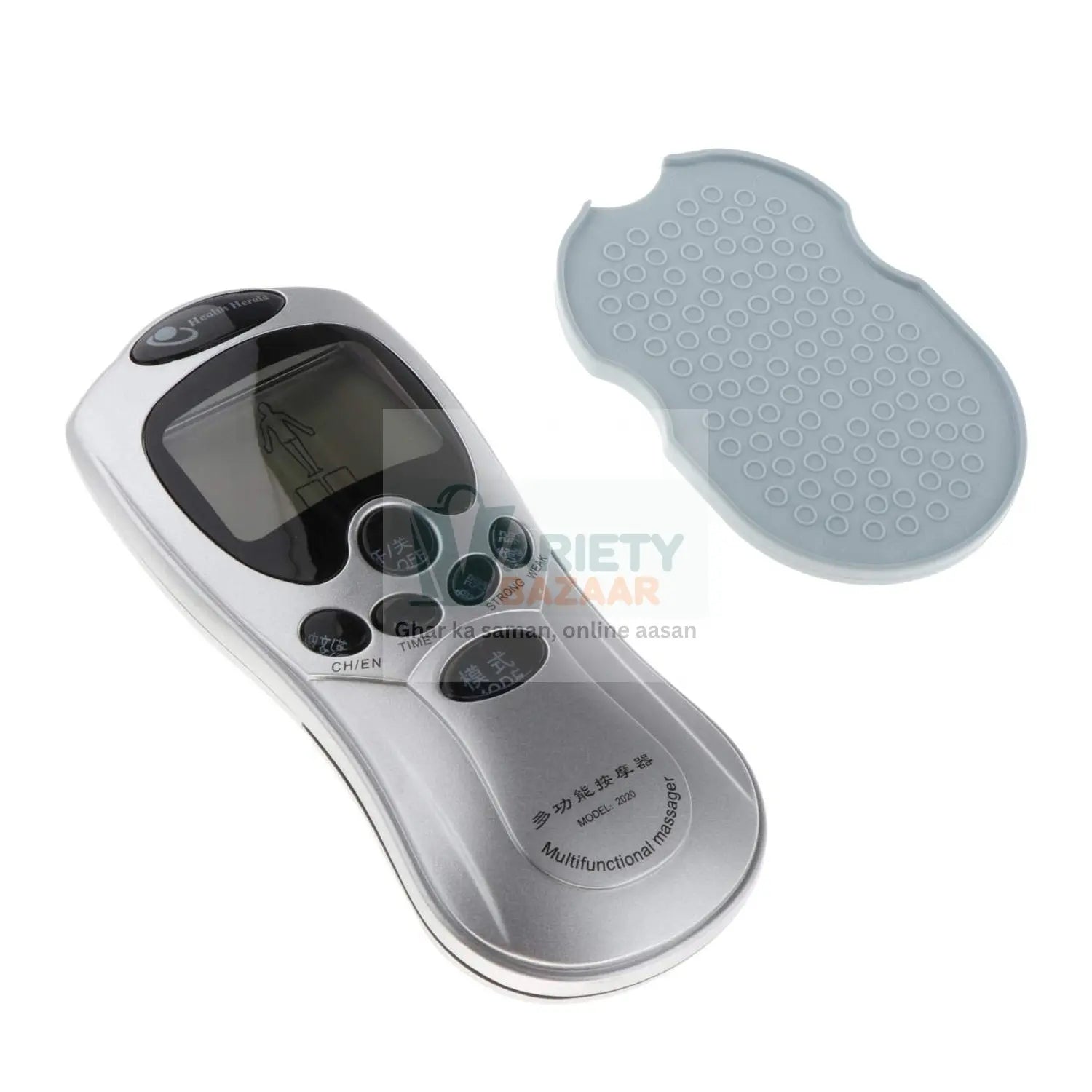 6728 Multifunctional Massager, Acupuncture Machine Electric Digital Therapy neck back electronic pulse full body massager Therapy Pulse Muscle Relax Massager & Meridian, 2 Electrode Pads,  health care equipment, Massager Set (Adapter Not Included) Travel Sahayak