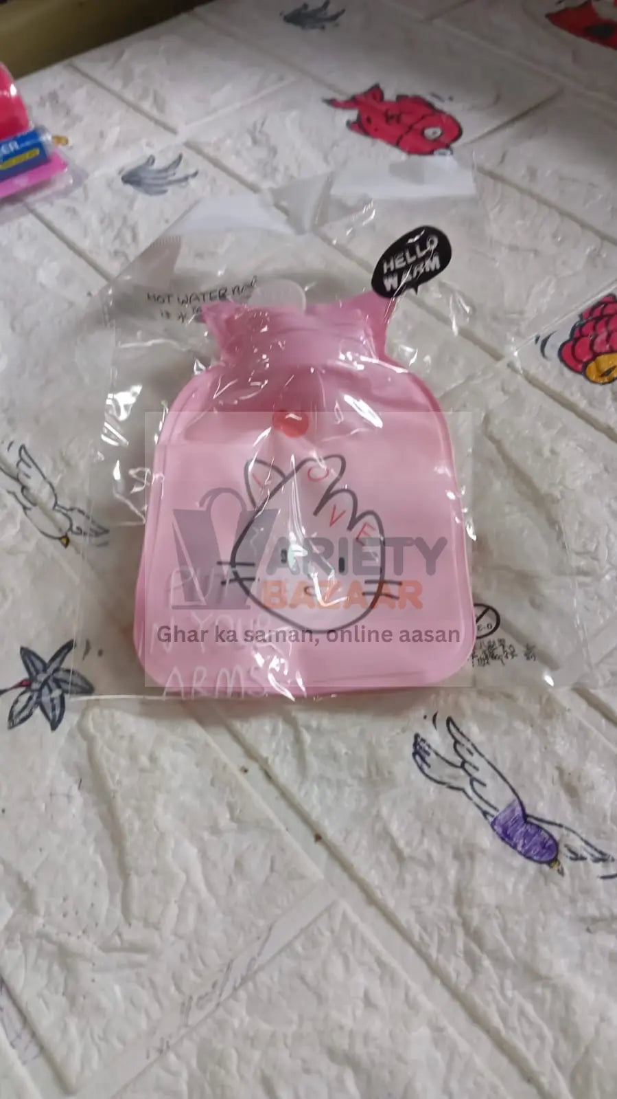 6738 Mix Design Printed Small Hot Water Bag For Pain Relief, Neck, Shoulder Pain and Hand, Feet Warmer, Menstrual Cramps, Hot and Cold Therapy Leak Proof Pad (1 Pc) Travel Sahayak
