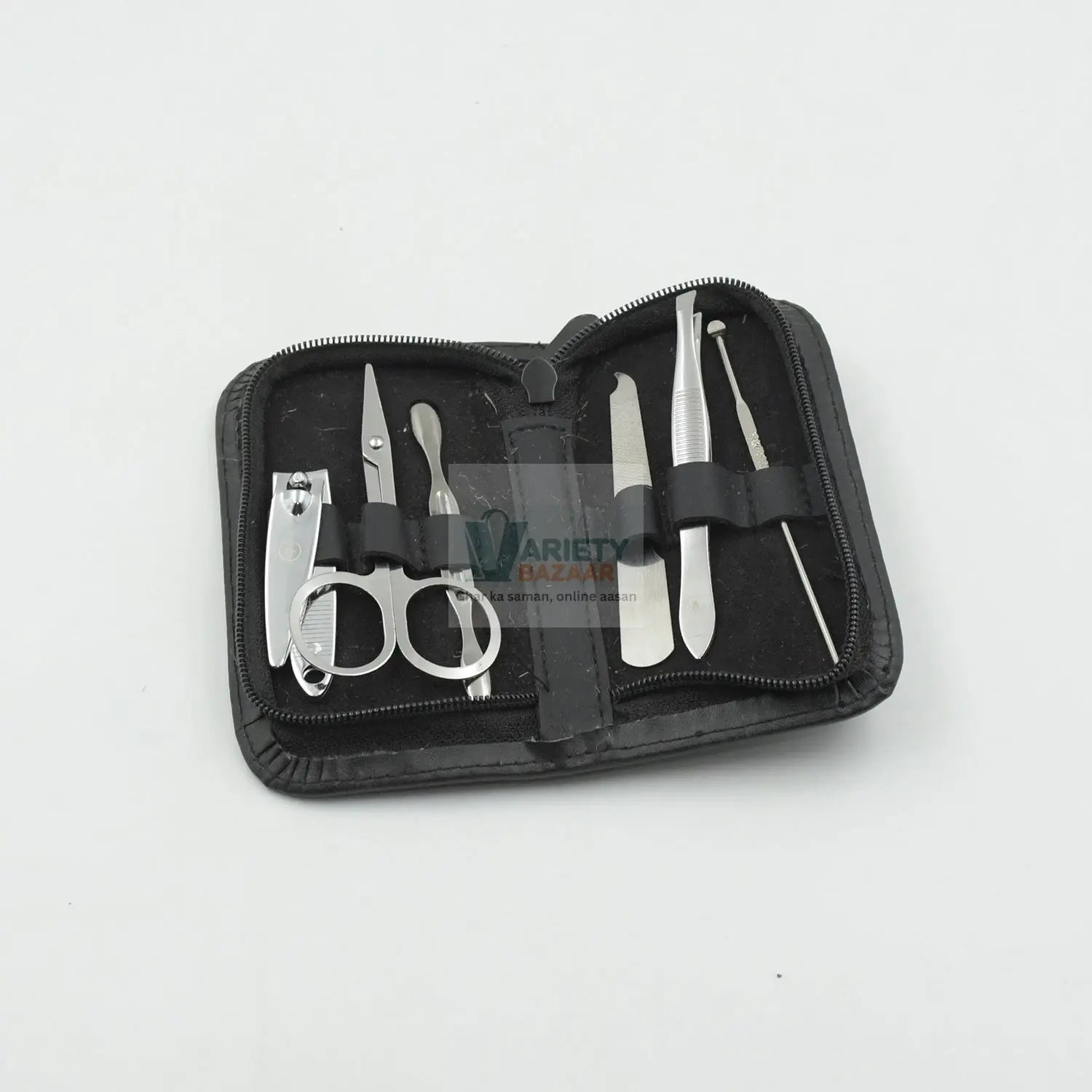 6843 Nail Scissors Professional Nail Clippers Kit Manicure Set 6 Pieces Top Grade Stainless Steel Grooming Kit With Travel Case For Travel Or Home Manicure Set (6 Pc Set) Travel Sahayak