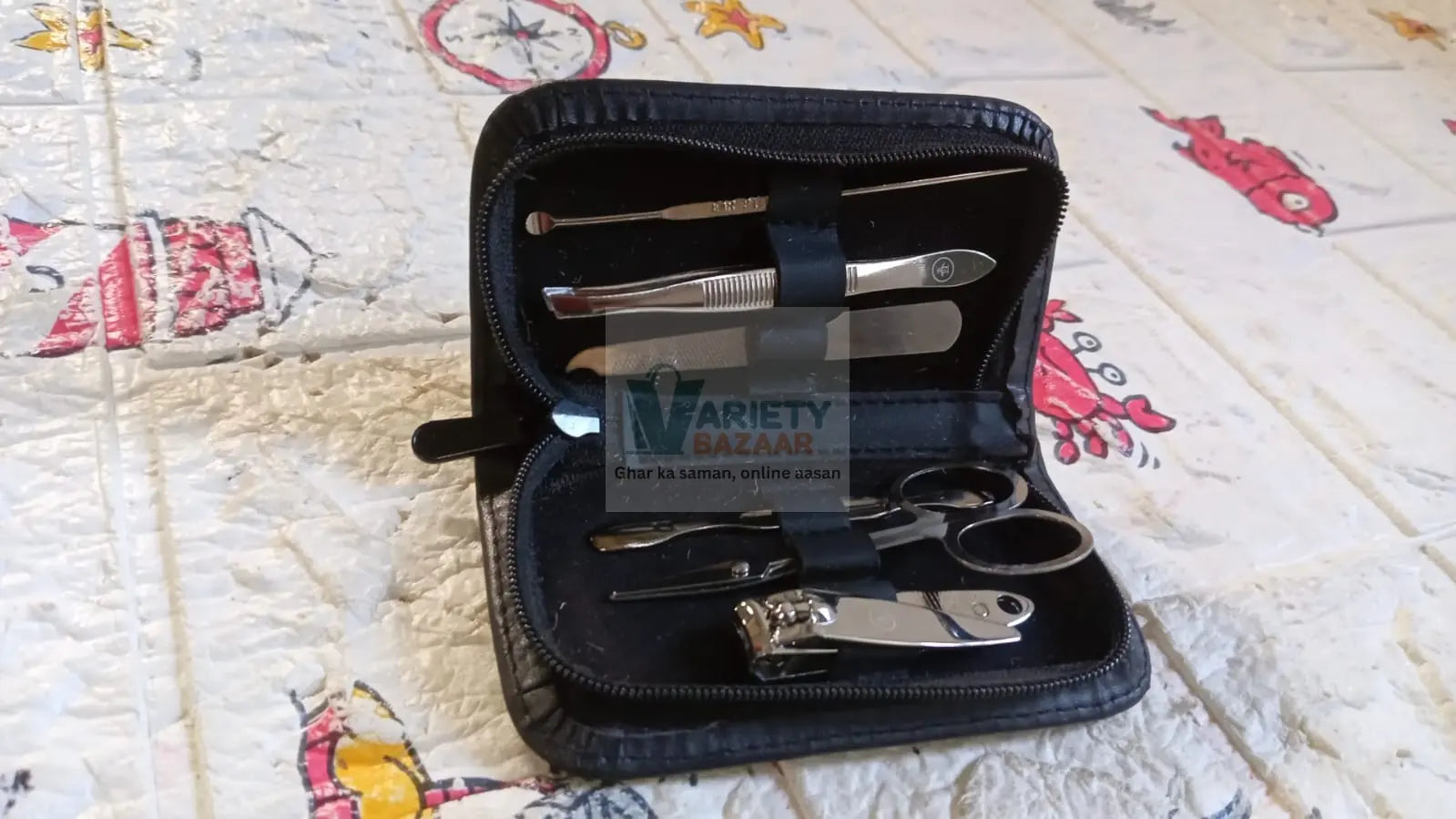 6843 Nail Scissors Professional Nail Clippers Kit Manicure Set 6 Pieces Top Grade Stainless Steel Grooming Kit With Travel Case For Travel Or Home Manicure Set (6 Pc Set) Travel Sahayak