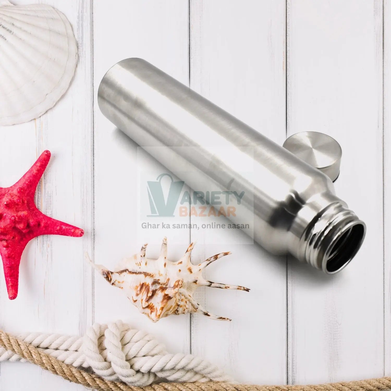 6861 Stainless Steel Water Bottle, Fridge Water Bottle, Stainless Steel Water Bottle Leak Proof, Rust Proof, Hot & Cold Drinks, Gym Sipper BPA Free Food Grade Quality Silver Color, Steel fridge Bottle For office/Gym/School 1000Ml Travel Sahayak