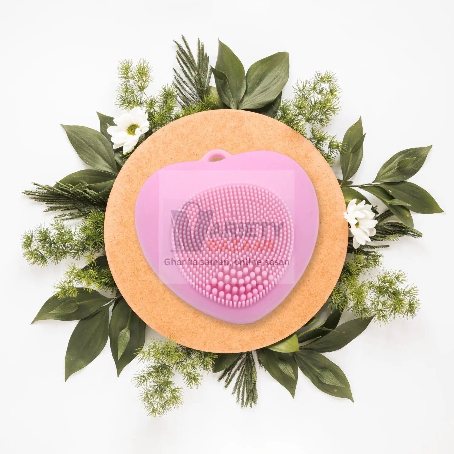 6996 Waterproof Face Wash Brush, Face Scrubber Facial Cleansing Brush Exfoliating Silicone Face Hot Compress Scrubber Cleaning, for Deep Skin Care Heart Shaped, for Women for Home Travel Sahayak