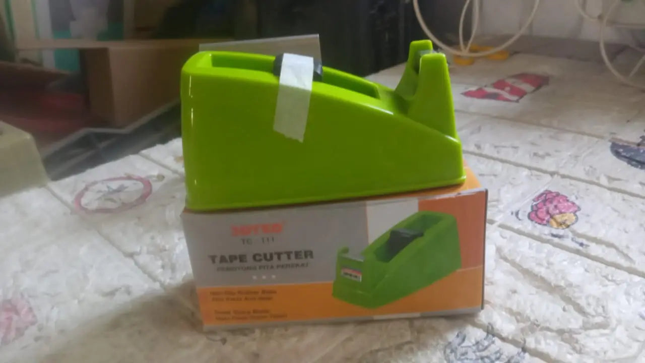 9463 Plastic Tape Dispenser Cutter for Home Office use, Tape Dispenser for Stationary, Tape Cutter Packaging Tape School Supplies (1 pc / 300 Gm) - varietybazaar.co.in