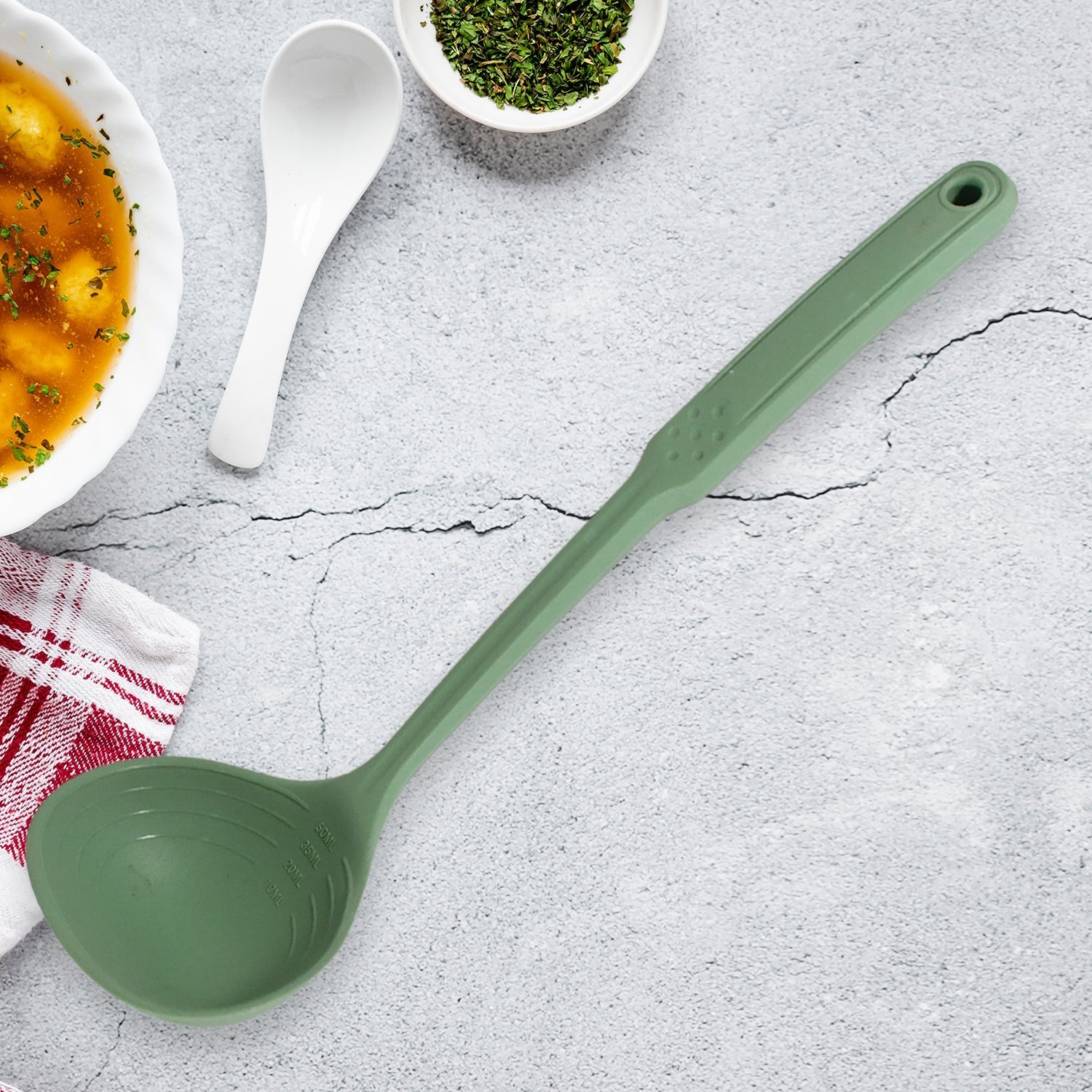 Multipurpose Silicone Spoon, Silicone Basting Spoon Non-Stick Kitchen Utensils Household Gadgets Heat-Resistant Non Stick Spoons Kitchen Cookware Items For Cooking and Baking (6 Pcs Set) travel sahayak