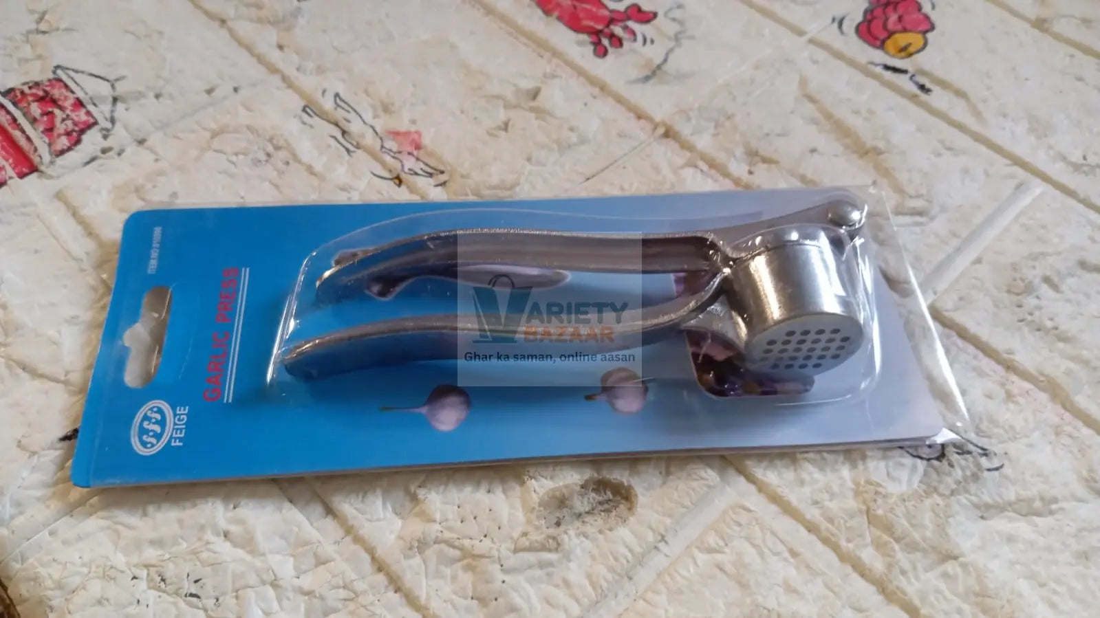 7025 GARLIC PRESS ALL ALUMINUM EASY TO USE WITH LIGHT WEIGHT WITHOUT DIFFICULTY COOKING BAKING, KITCHEN TOOL, DISHWAHER SAFE (1 Pc) Travel Sahayak