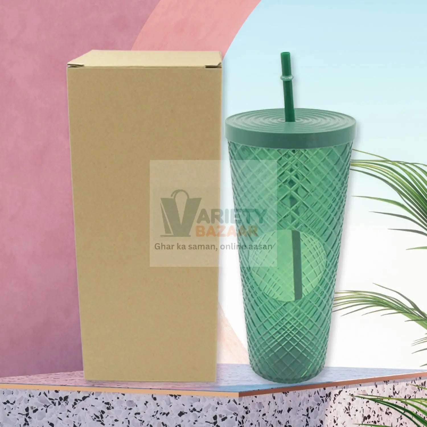 7249 Cup with Straw &  LED Lighting Reusable Matte Studded Tumbler with Leak Proof Lid Water Cup Travel Mug Coffee Ice Water Bottle Double Walled Insulated Tumbler BPA Free (1 Pc) Travel Sahayak