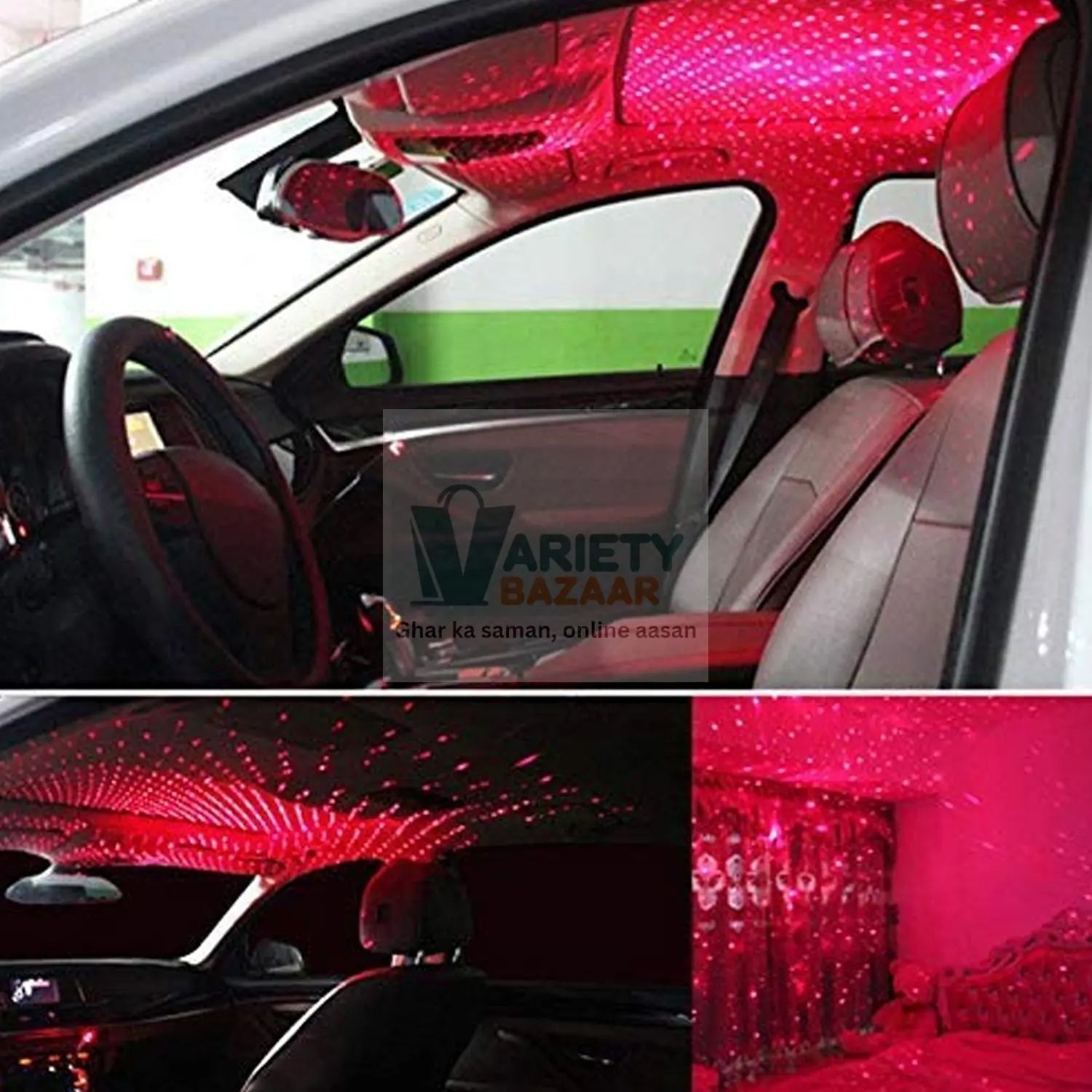7290  Multipurpose Laser Light Light Galaxy Night Sky Ambiance Laser Micro Projector Atmosphere Ambient Roof Usb Light, Car, Ceiling, Bedroom for Party (1 Pc) Travel Sahayak