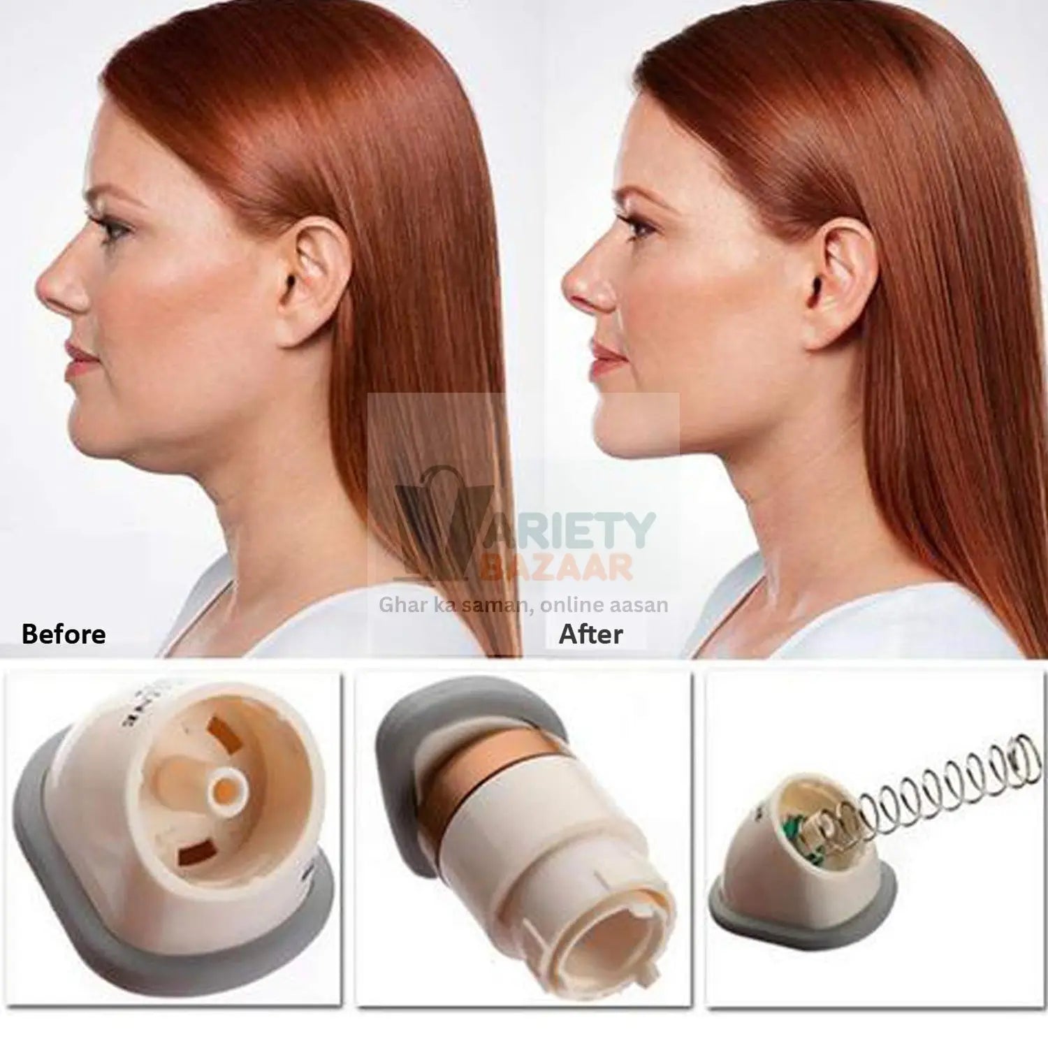 7329 Massager for Men Women Double Chin Up Neckline Slimmer Machine and jawline Exerciser Tool with Neck Slimming Rubber & Chinfat Reducer Exerciser (1 Pc) Travel Sahayak