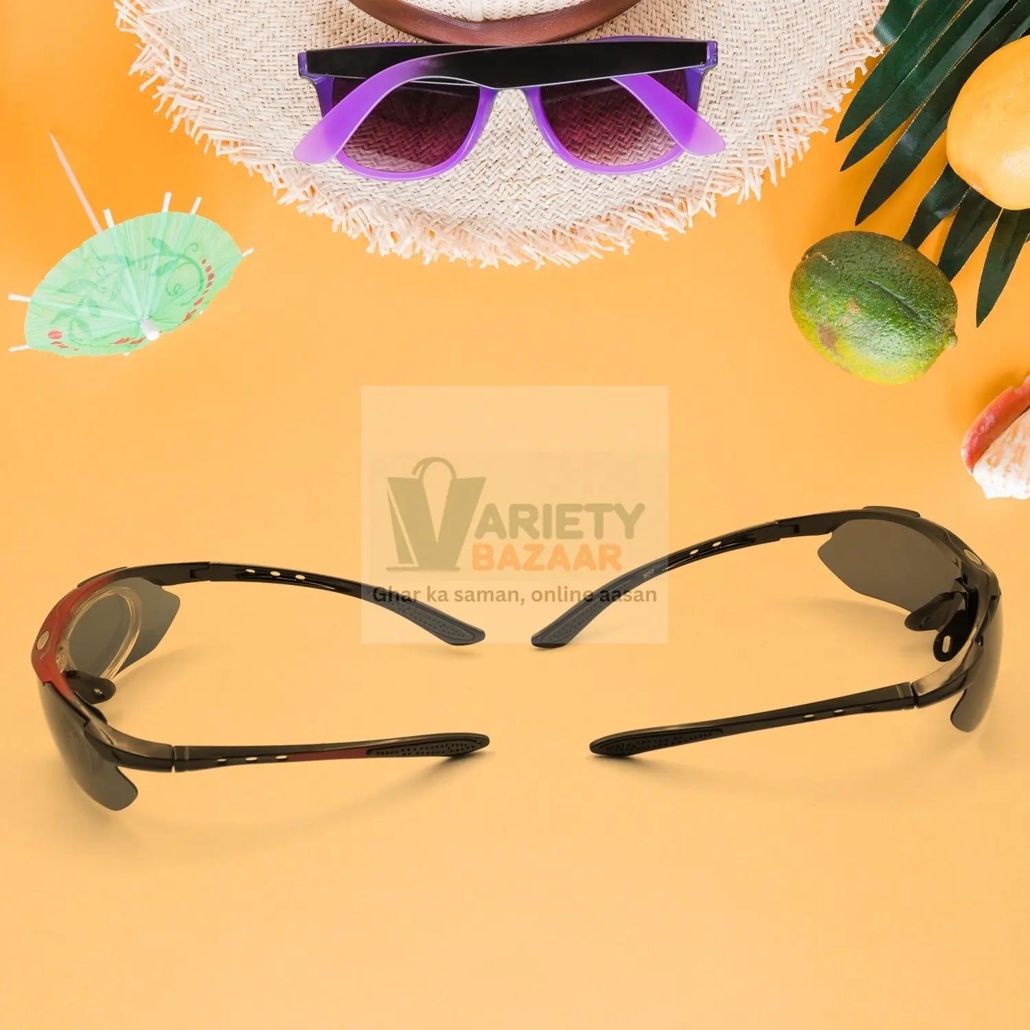 7767 Sports Sunglasses, UV 400 Protection Glasses, Lenses, goggles, suitable For Men And Women Running, cycling, fishing, golf (Mix Design 1 pc) Travel Sahayak