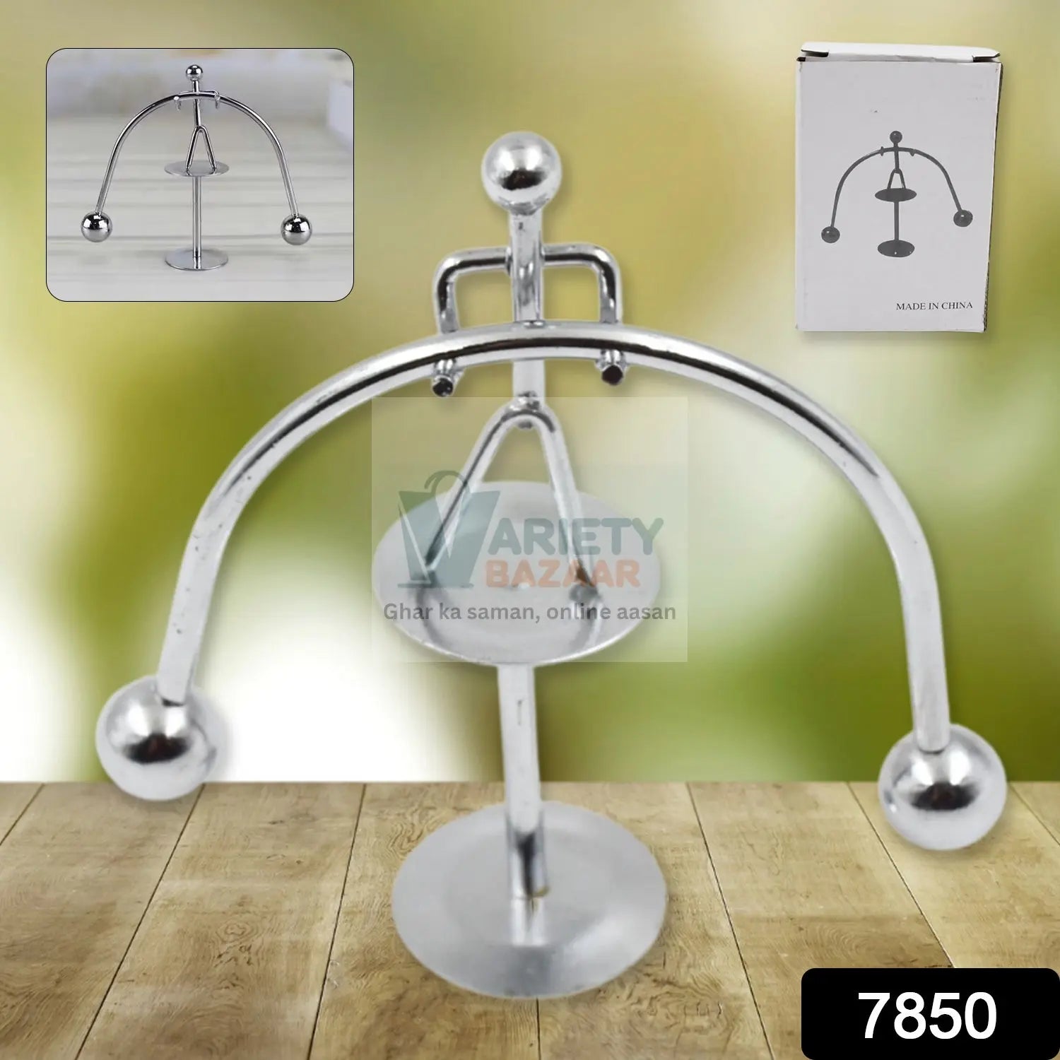 7850 Mini Steel Balance Toy, Small Weightlifter Mold Desk Decor Metal Craft Perpetual Balance Art Education Motion Toy Figurine Home Office Decoration Birthday Gift (1 Pc) Travel Sahayak