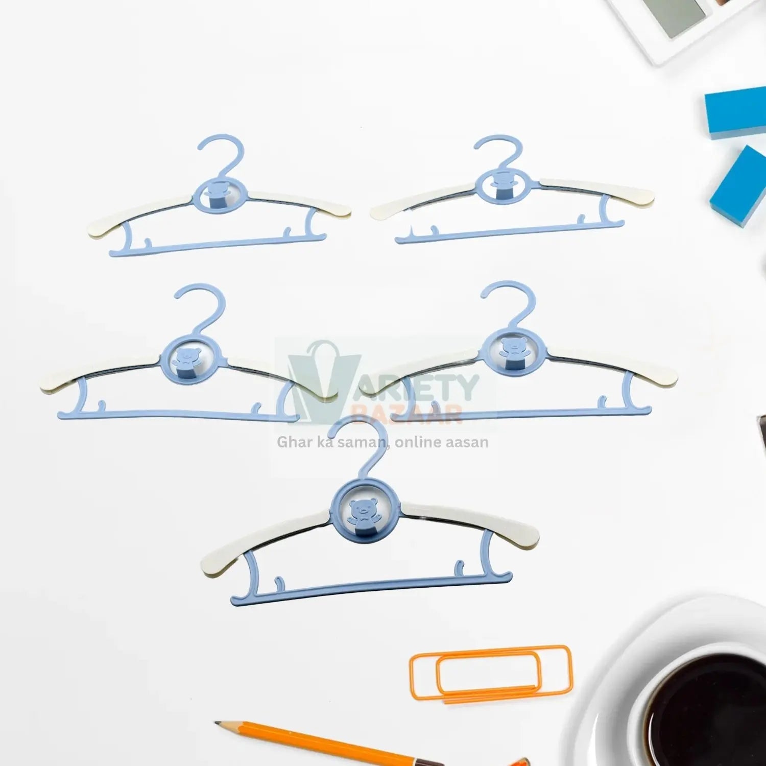 7874 Large Dress Hanger Plastic Adjustable Child, Plastic Hangers Space Saving Lightweight Hangers, for Clothes, Coat, Shirt, Closet Cloth Hangers Ideal (5pc) Travel Sahayak