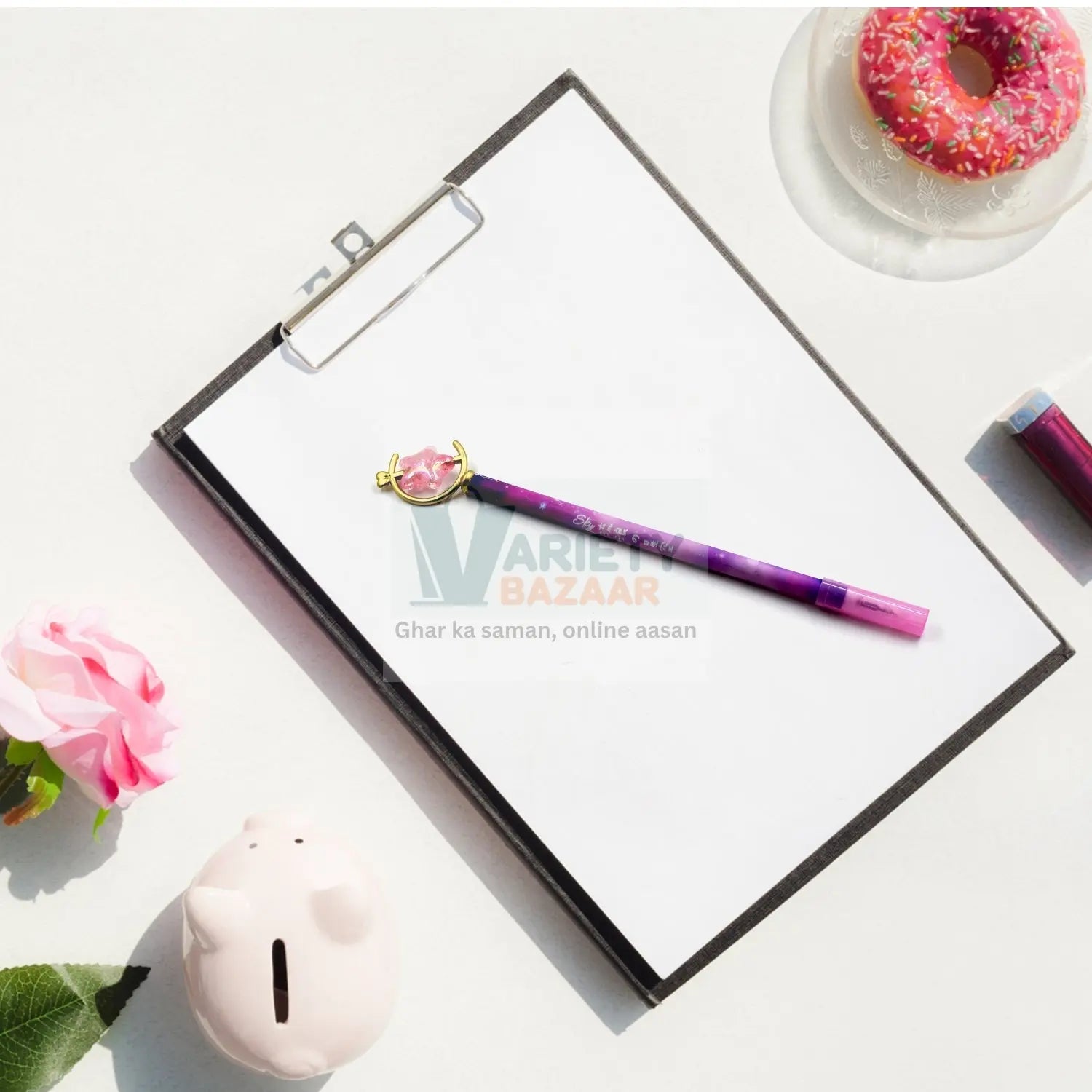 7971 FLOWER FANCY PEN WRITING PENS BALLPOINT BLACK INK GEL PEN PARTY GIFT GEL INK PENS FUNNY SCHOOL STATIONERY OFFICE SUPPLIES Travel Sahayak