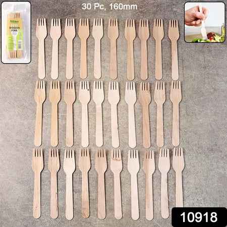 Freshee 160mm Wooden Fork  30 Pcs Pack
