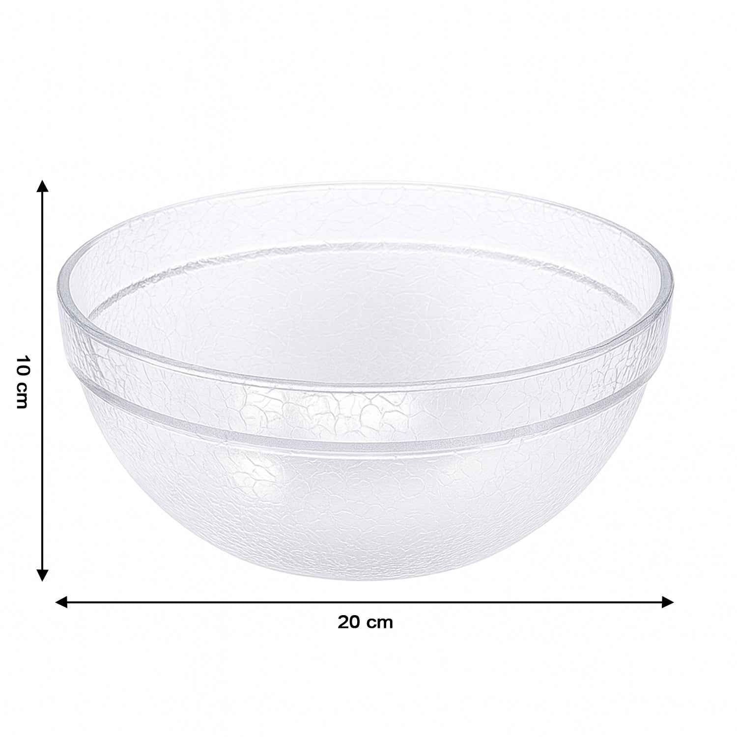 Transparent Idli Mixing  Serving Bowl  Textured Plastic Kitchen Bowl (1 Pc)
