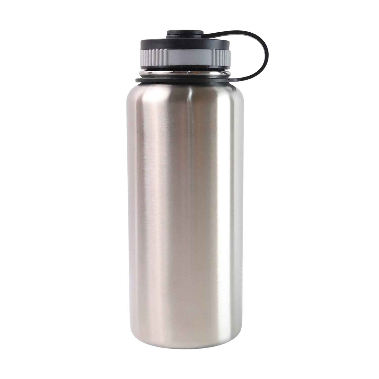 Silver Stainless Steel Double Wall Vacuum-insulated Drink Water Bottle (1000 Ml)