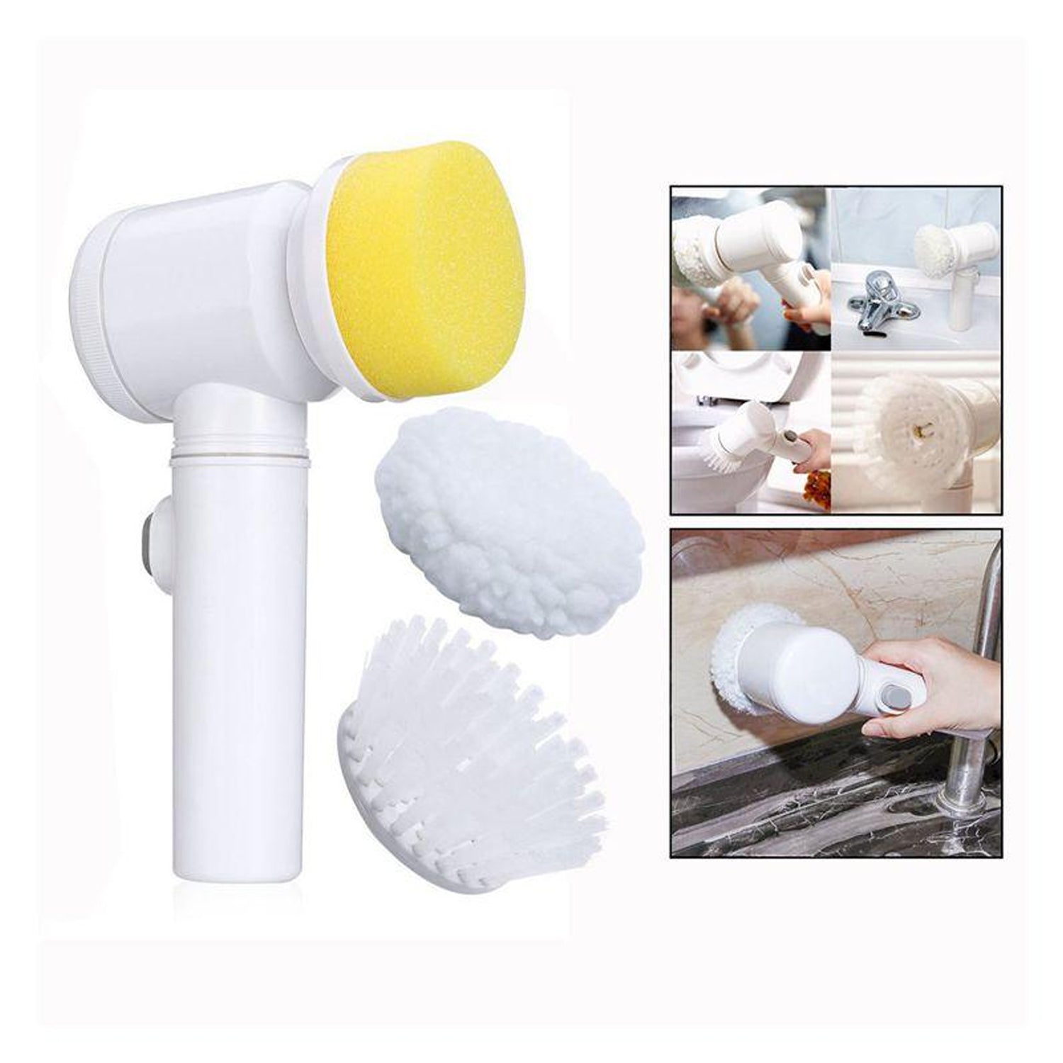 5in1 Home Kitchen Electric Cleaning Brush, Electric Spin Scrubber Variety Bazaar