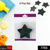 Mini  Pvc Anti-Slip Bat Mat Non Slip Baby Bath Mats, Mini Child Safety Anti Slip Shower Mats Star,& Leaf Shaped for Kids (4 pc Set) - varietybazaar.co.in