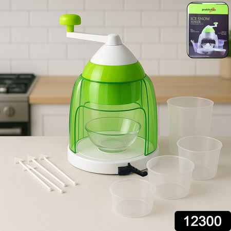 Manual Ice Crusher  Snow Cone Maker With Hand Crank